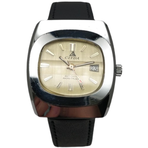 Clyda 37mm 1970s Cal Mécanique Lorsa P75 LEBROCANTHEURE MONTRE VINTAGE WATCH - Photo 2 sur 6