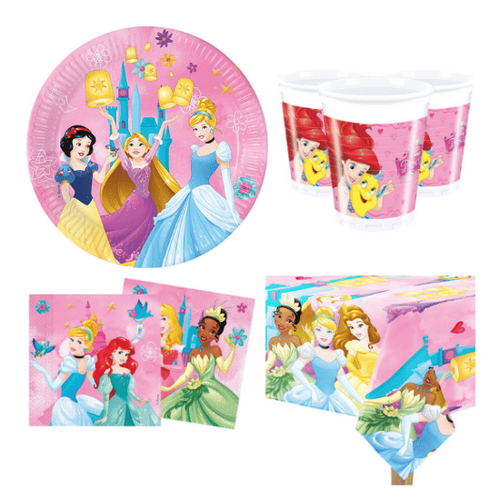Disney Princess Party Plates cups napkins banner Birthday decorations
