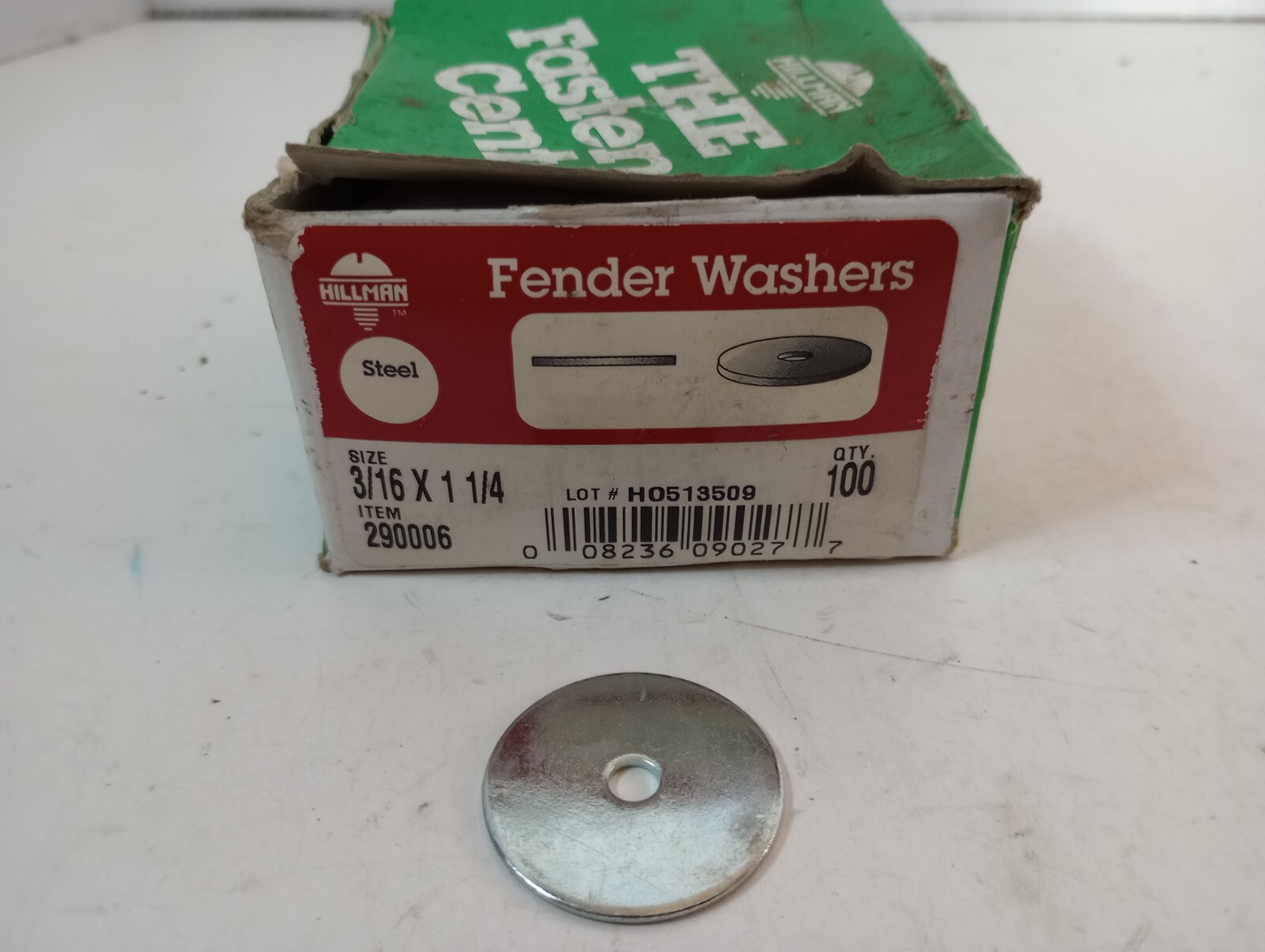 100 Pcs 3/16" X 1 1/4" Zinc Plated Fender Washers - Bulk Hardware For DIY & Repair