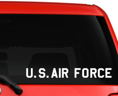U.S. Air Force Nice Decal Sticker for car truck SUV Laptop 8'' White