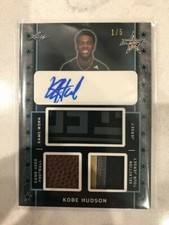 KOBE HUDSON 2020 Leaf Army All-American 3x PATCH Auto # 1/5 Auburn Autograph