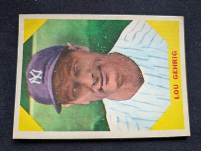 1960 Fleer Baseball Greats # 28 Lou Gehrig (HOF) - New York Yankees (VG/EX)