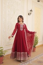 Bridal Heavy Indian Pakistani eid Party Floral Wear Designer Anarkali Dress Gown