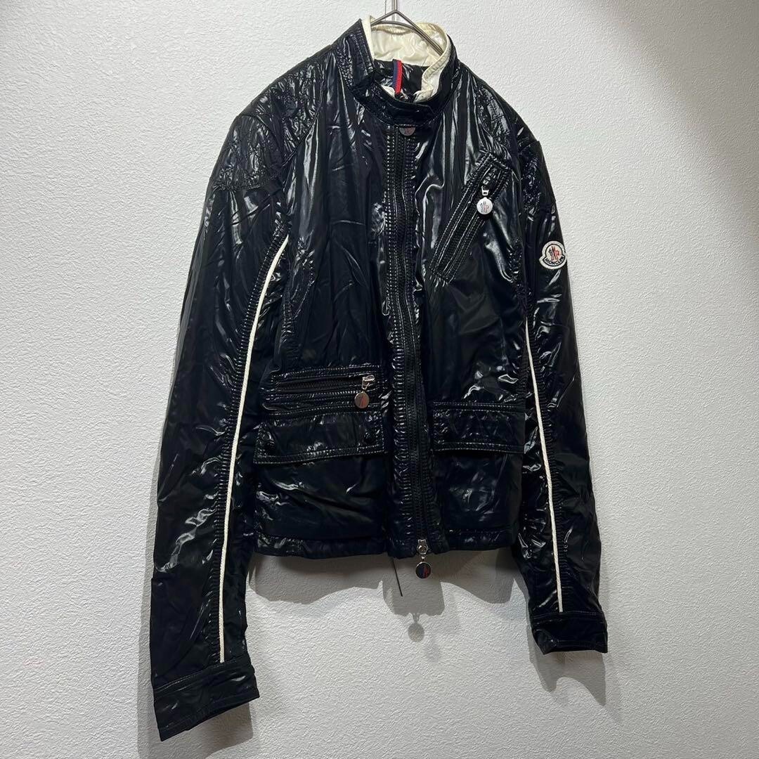 Moncler Men's Down Puffer Short Rider's Jacket Zip nylon