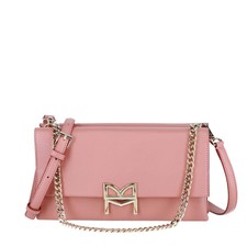 Bruno Magli Leather Pink Concertina Crossbody S1410S1-013