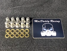 MacDaddy Racing STAINLESS STEEL Tall Head Nuts with Washers for Yamaha Banshee