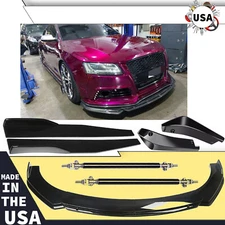 For Audi A3 A4 A5 A6 S5 Front Bumper Lip Splitter Spoiler Body Kit Side /Skirt