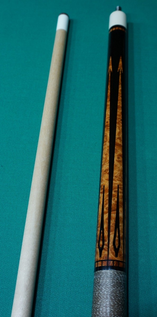 BERT SCHRAGER RARE SIGNED 6 POINT CUE 2 SHAFTS OUTSTANDING