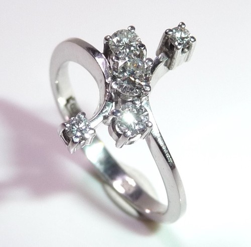 Ring 585 Weißgold 0.40 ct.Diamanten Gr: 60 / 19,1 mm - änderbar Gewicht 3,7 gr - Picture 4 of 8