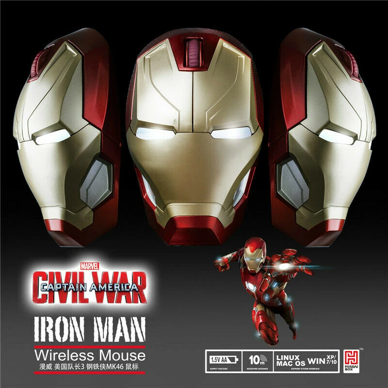 Marvel Avengers Iron Man MK46 MK50 Ant Man Groot Star Lord Mini Wireless Mouse - Image 2 of 4