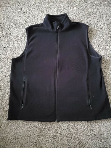 Cabelas Fleece Vest with Pockets Black 