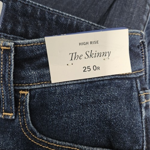 NWT Abercrombie & Fitch Jeans Women's 0R (26x27) Blue The Skinny Distressed - Picture 5 of 11
