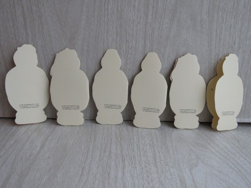 VTG 1991 Shackman Set 6 Die Cut Snowman To From Cardboard Tags - Picture 5 of 7
