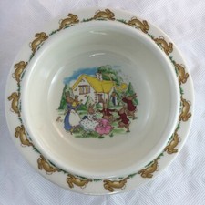 Royal Doulton BUNNYKINS Family Dancing Bowl with rubber bottom Melamine Plastic