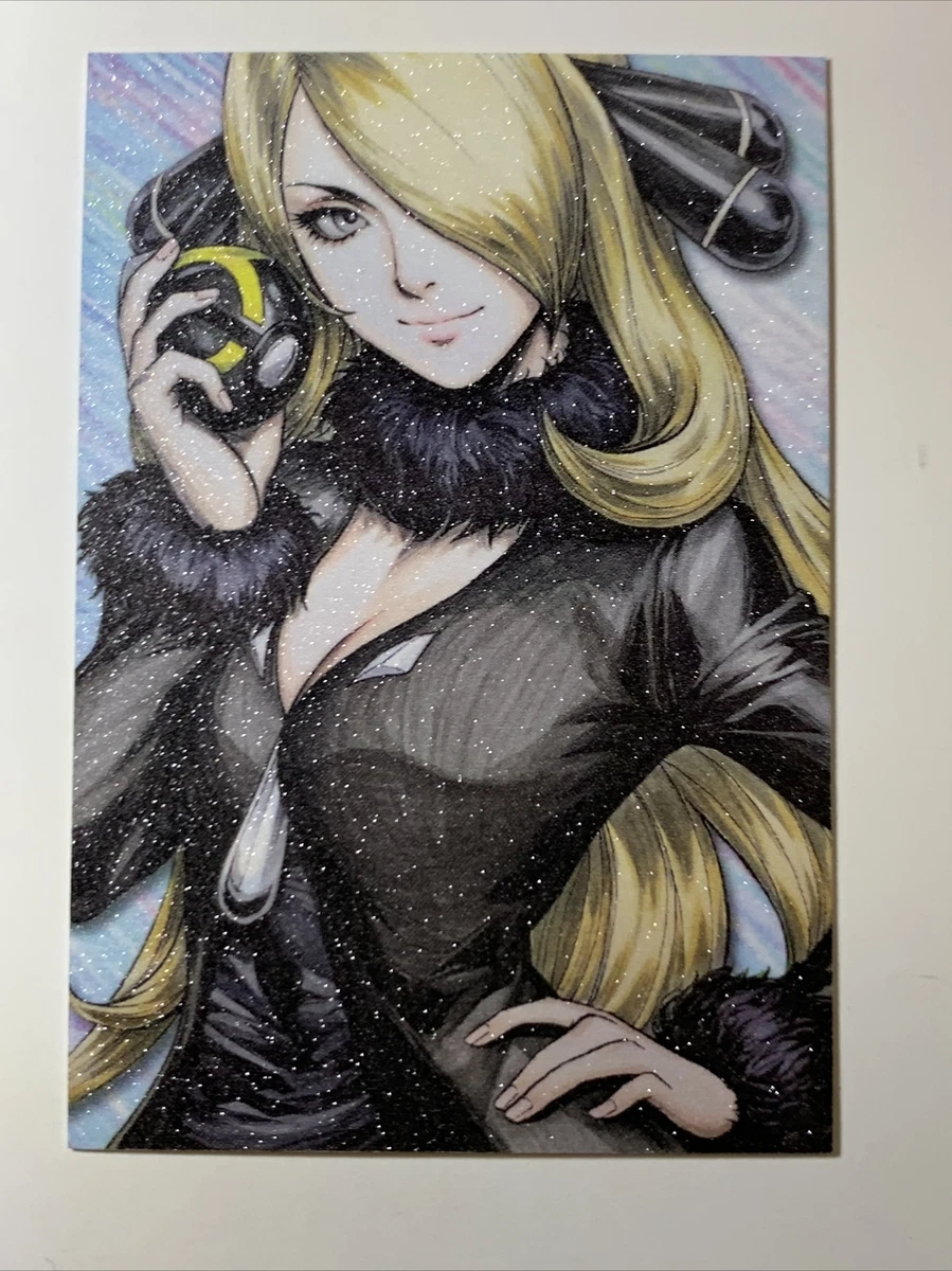 Cynthia Elite Trainer Hot Sexy Goddess Anime Doujin Sketches Art Card Girl  Waifu | eBay