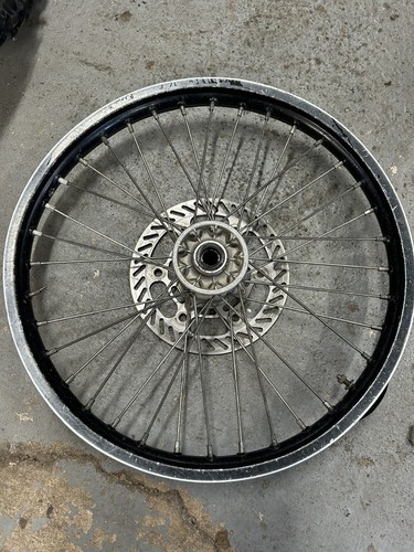 99-02 KAWASAKI KX125 KX250 KX 250 OEM 21" FRONT WHEEL RIM HUB SPOKES WHEELS GOOD - Picture 2 of 4
