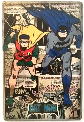TIN SIGN 8x12 new Batman Robin superheroes DC comic book dynamic duo (Br2b)