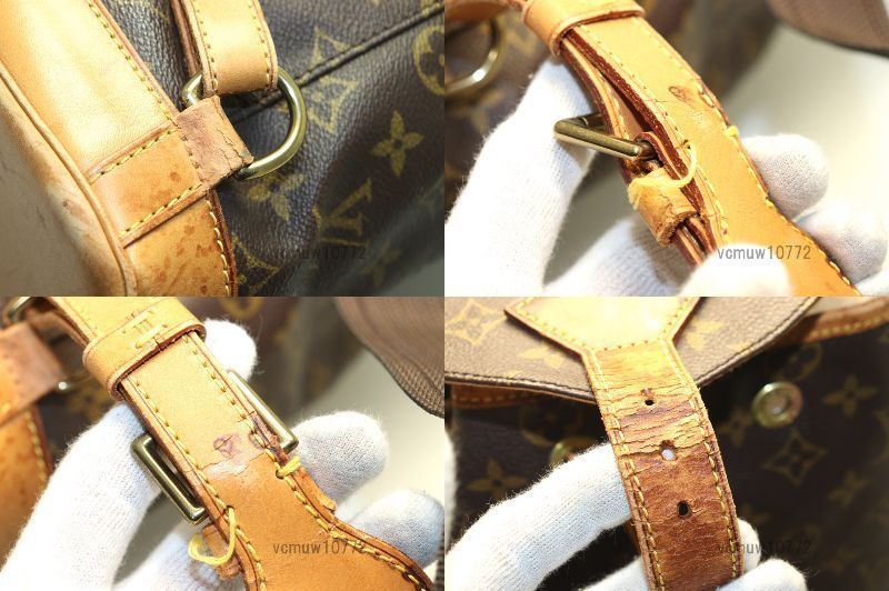 LV LOUIS VUITTON Monogram Monsouris GM Leather Rucksack  display picture 3