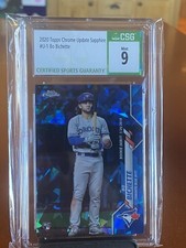 2020 Topps Chrome Udate Sapphire #U-1 Bo Bichette CSG 9 MINT