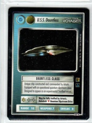 Star Trek CCG Card The Borg Exp - U.S.S. Dauntless (Federation Dual Icon) 