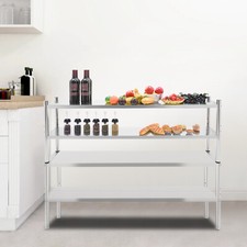 Stainless Steel Shelving, 2 Tier Adjustable S...