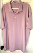 Peter Millar Polo Shirt Mens XXL PINK Stripe Summer Comfort Performance Golfing