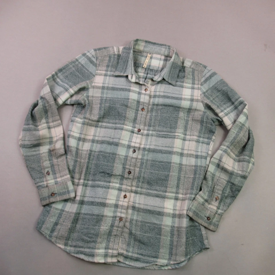 Camisa Kuhl para mujer mediana manga larga bolsillo a cuadros abotonada al aire libre Foto 2 de 4