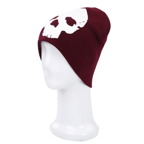 Premium Baumwollmischung Glow in the Dark Totenkopf Beanie Mütze Mütze - verschiedene Farben - Bild 6 von 13
