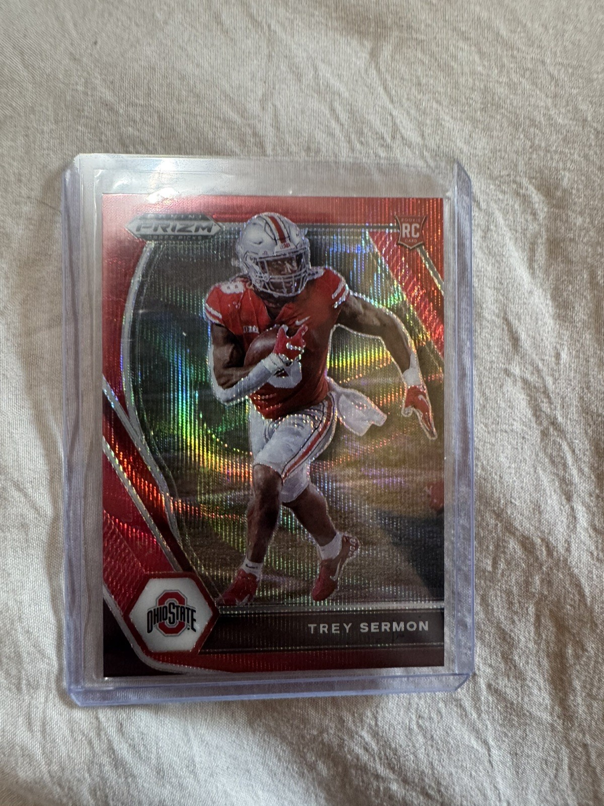 2021 Panini Prizm Draft Picks - Trey Sermon #159 Ruby Wave Prizm (RC)
