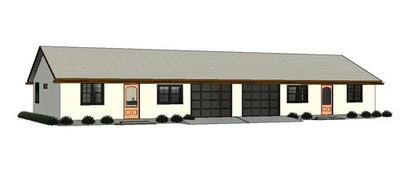 Custom Modern Duplex House Plans 6 Bedroom & 2 Bathroom With Original CAD & PDF