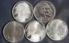 FIVE (5) INDIAN BUFFALO 1 OZ .999 SILVER ROUNDS ( 5 OZ TOTAL)  LOT 190851