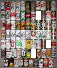 Pick Any 12 Vintage Metal EMPTY Bottom Opened Beer Cans---See All Pictures
