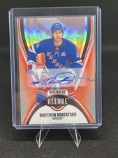 2025-26 Upper Deck Allure Matthew Robertson Rookie Red Rainbow Auto #113