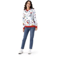 Women Small Disney Mickey Mouse and Friends Chirstmas Hooded Sweatshirt