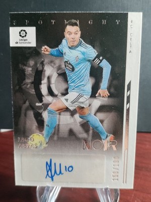 2021 - 2022 Panini Noir Spotlight Signatures Iago Aspas Auto /190