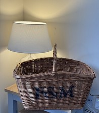 Fortnum & Mason Large Basket F&M Wicker Basket Log Display Basket Huntsman