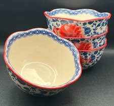 Pioneer Woman 6" Heritage Floral Soup Bowls Set of Four | Rustic Farmhouse