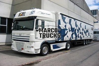 LKW Foto DAF XF Planensattelzug Schweiz weiß MODEL Blue Eagle #i4gi