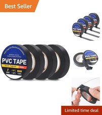 Multipurpose Black Electrical Tape 4 Pack for Home and Outdoor