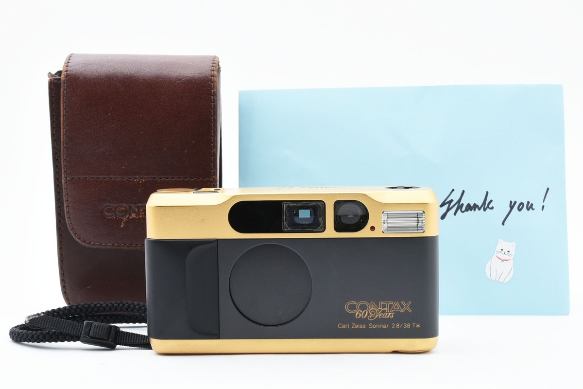 CONTAX T2 ゴールド ケース付き Near MINT+++ w/case]Contax T2 Gold 60th Year Anniversary