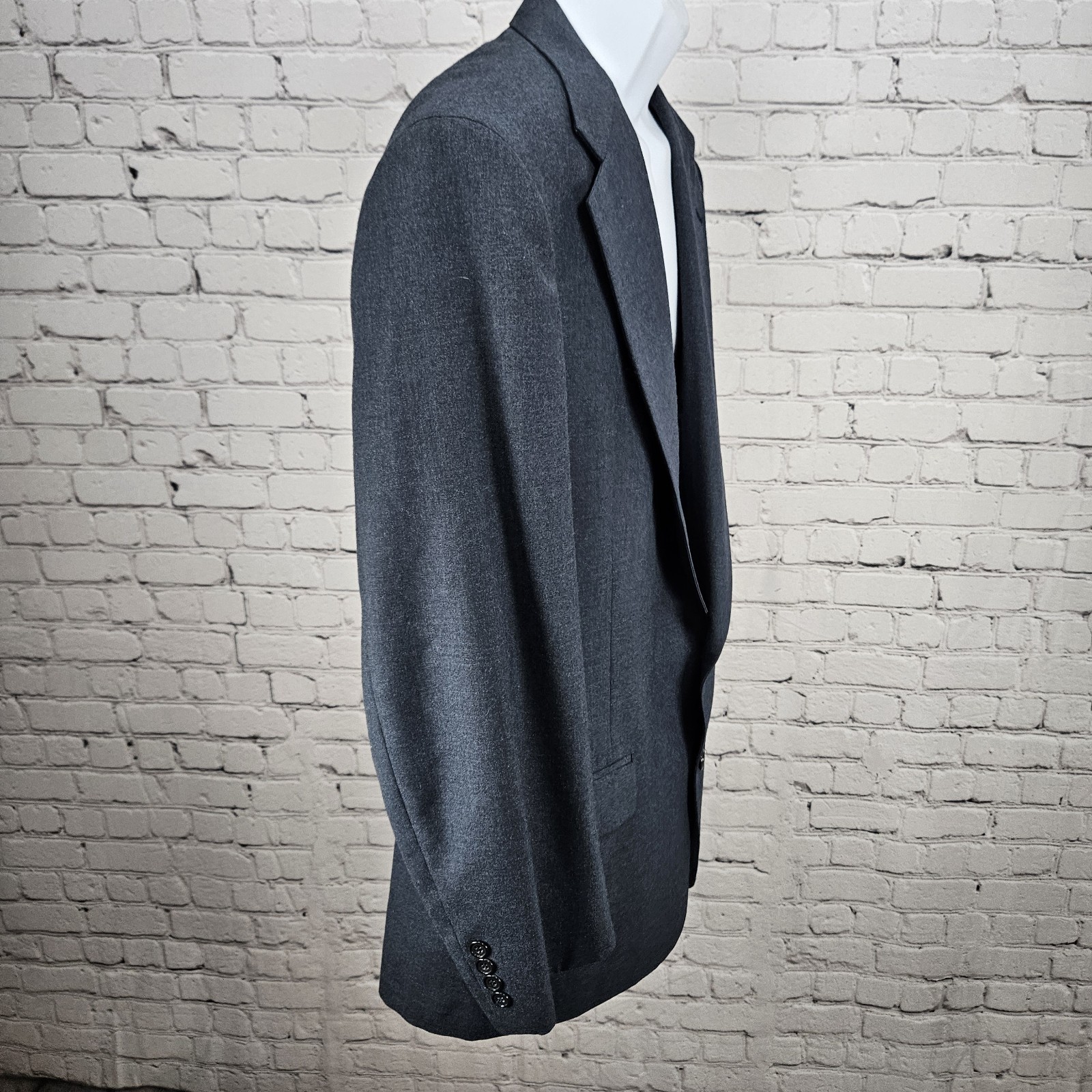 VTG Christian Brooks Blue 2 Button Vented Notch Blazer Sport Coat USA 42XL thumbnail 16