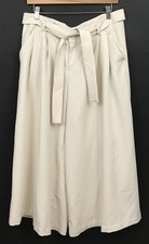 Anthropologie Maeve Tie-Waist Culottes Cream Wide-Leg Cropped Size 8