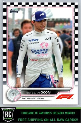 2022 Topps Formula 1 Checker Flag Esteban Ocon #43 BWT Alpine F1 Team