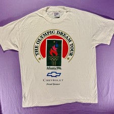 Vintage 1996 Single Stitch Atlanta Olympics Dream Tour Chevrolet T-shirt