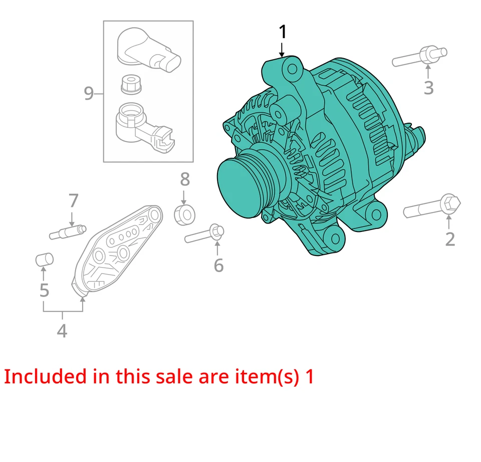 Alternador Ford Edge 2018 fabricante de equipos originales 64 k millas - LKQ405807586 Foto 4 de 4