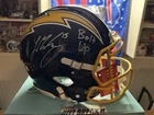 Ladd McConkey Autographed Full Size Chargers Helmet Authentic W/ Script