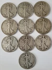 Set of (10) Consecutive Walking Liberty Half Dollars 1933-S through 1936-S