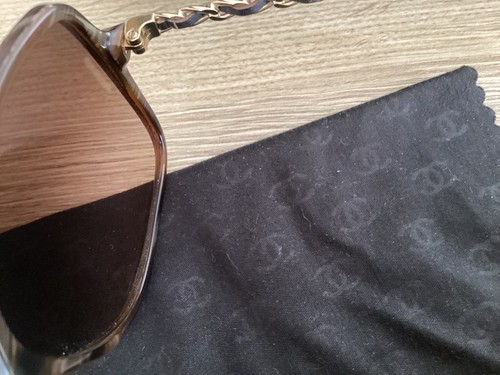 Chanel tortoise sunglasses lambskin acetate CC logo square sold out online £320 - Picture 13 of 24