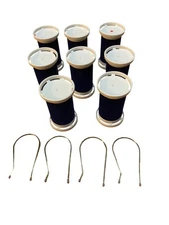 Curlcare by Conair CHV20R Flocked Hot Rollers Large Jumbo Lot of 8 + 4 Pins Clip