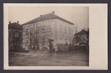 Vintage postcard GERMANY RPPC Man in front of house Dresden?